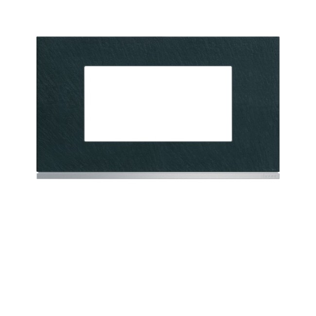 Plaque 4M E57 dark rock - APPAREILLAGE MURAL GALLERY HAGER WXP4434