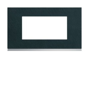 Plaque 4M E57 dark rock - APPAREILLAGE MURAL GALLERY HAGER WXP4434