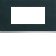 Plaque 4M E57 dark rock - APPAREILLAGE MURAL GALLERY HAGER WXP4434