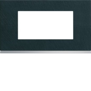 Plaque 4M E57 dark rock - APPAREILLAGE MURAL GALLERY HAGER WXP4434