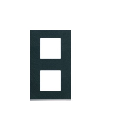 Plaque 2P V71 dark rock - APPAREILLAGE MURAL GALLERY HAGER WXP4442