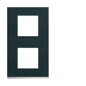 Plaque 2P V71 dark rock - APPAREILLAGE MURAL GALLERY HAGER WXP4442