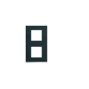 Plaque 2P V71 dark rock - APPAREILLAGE MURAL GALLERY HAGER WXP4442