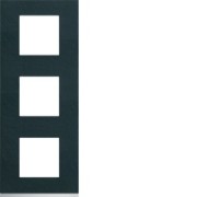 Plaque 3P V71 dark rock - APPAREILLAGE MURAL GALLERY HAGER WXP4443