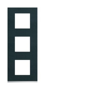 Plaque 3P V71 dark rock - APPAREILLAGE MURAL GALLERY HAGER WXP4443