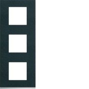 Plaque 3P V71 dark rock - APPAREILLAGE MURAL GALLERY HAGER WXP4443