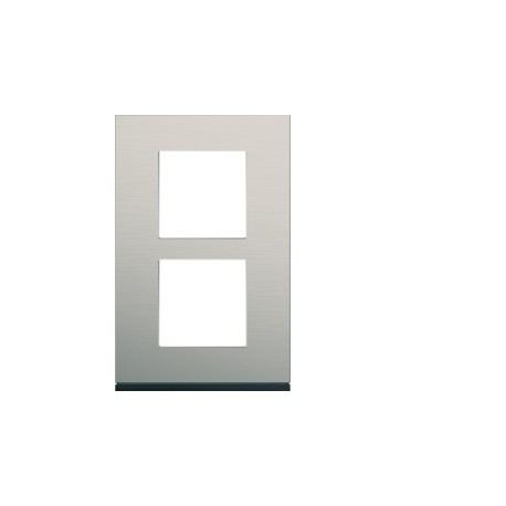 Plaque 2P V57 antique alu - APPAREILLAGE MURAL GALLERY HAGER WXP4522