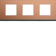 Plaque 3P H71 copper alu - APPAREILLAGE MURAL GALLERY HAGER WXP4613
