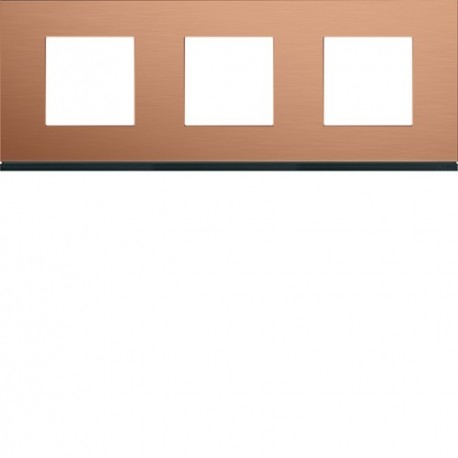 Plaque 3P H71 copper alu - APPAREILLAGE MURAL GALLERY HAGER WXP4613