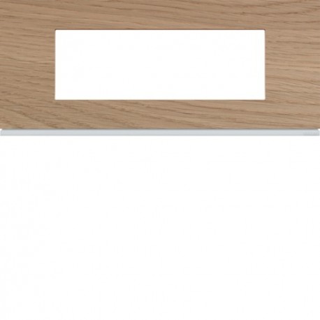 Plaque 6M E57 oak wood - APPAREILLAGE MURAL GALLERY HAGER WXP4706