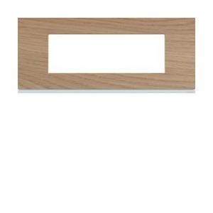 Plaque 6M E57 oak wood - APPAREILLAGE MURAL GALLERY HAGER WXP4706