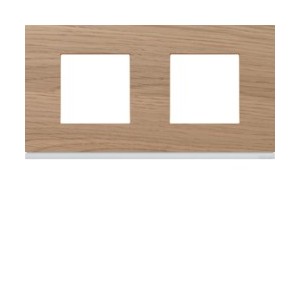 Plaque 2P H71 oak wood - APPAREILLAGE MURAL GALLERY HAGER WXP4712