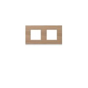 Plaque 2P H71 oak wood - APPAREILLAGE MURAL GALLERY HAGER WXP4712