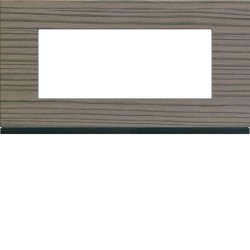 Plaque 5M E71 grey wood - APPAREILLAGE MURAL GALLERY HAGER WXP4805