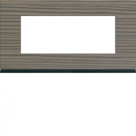 Plaque 5M E71 grey wood - APPAREILLAGE MURAL GALLERY HAGER WXP4805