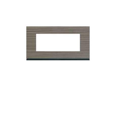 Plaque 5M E71 grey wood - APPAREILLAGE MURAL GALLERY HAGER WXP4805