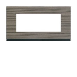 Plaque 5M E71 grey wood - APPAREILLAGE MURAL GALLERY HAGER WXP4805