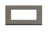 Plaque 5M E71 grey wood - APPAREILLAGE MURAL GALLERY HAGER WXP4805