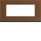 Plaque 5M E71 coffee leather - APPAREILLAGE MURAL GALLERY HAGER WXP4905