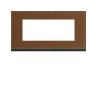 Plaque 5M E71 coffee leather - APPAREILLAGE MURAL GALLERY HAGER WXP4905
