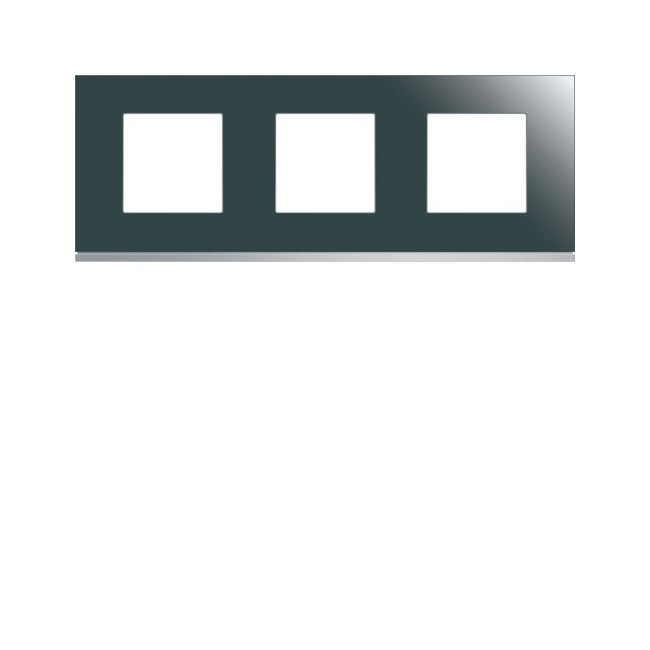 Plaque 3P H71 mirror glass - APPAREILLAGE MURAL GALLERY HAGER WXP5013