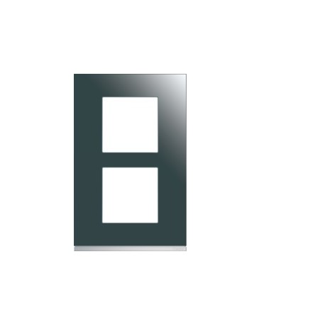 Plaque 2P V57 mirror glass - APPAREILLAGE MURAL GALLERY HAGER WXP5022