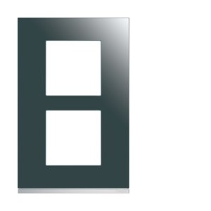 Plaque 2P V57 mirror glass - APPAREILLAGE MURAL GALLERY HAGER WXP5022