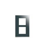 Plaque 2P V57 mirror glass - APPAREILLAGE MURAL GALLERY HAGER WXP5022