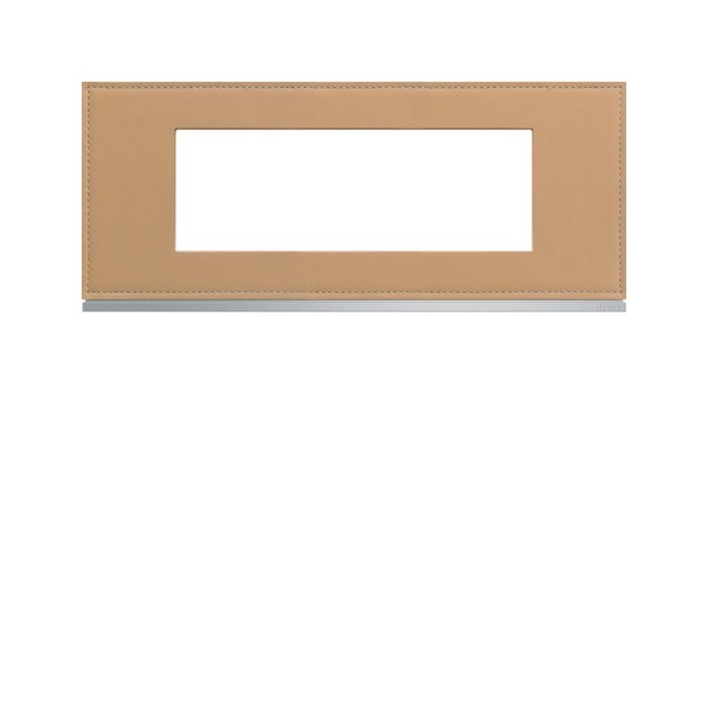 Plaque 6M E57 cord leather - APPAREILLAGE MURAL GALLERY HAGER WXP5106