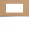 Plaque 4M E57 cord leather - APPAREILLAGE MURAL GALLERY HAGER WXP5134