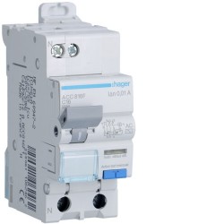 Disj.dif 1P+N 4.5-6kA C-16A 10 - DISJ. DIFF.PH-N HAGER ACC816F