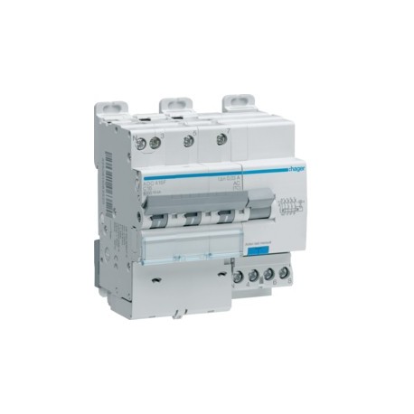 Disj.dif 3P+N 6-10kA C-16A 30m - DISJ. DIFF.3PH-N  HAGER ADC416F