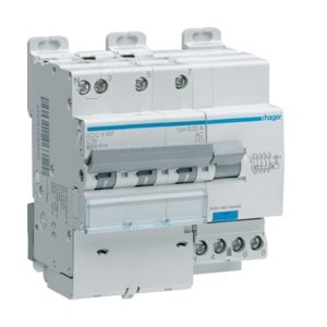 Disj.dif 3P+N 6-10kA C-16A 30m - DISJ. DIFF.3PH-N  HAGER ADC416F