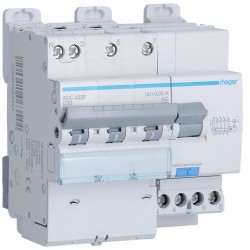 Disj.dif 3P+N 6-10kA C-32A 30m - DISJ. DIFF.3PH-N HAGER ADC432F