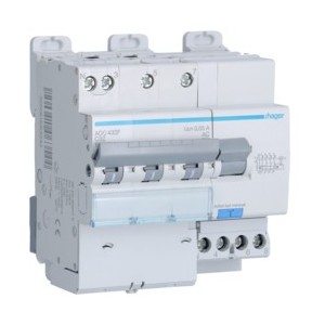 Disj.dif 3P+N 6-10kA C-32A 30m - DISJ. DIFF.3PH-N  HAGER ADC432F