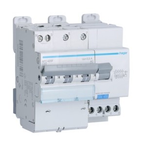 Disj.dif 3P+N 6-10kA C-20A 300 - DISJ. DIFF.3PH-N  HAGER AFC420F