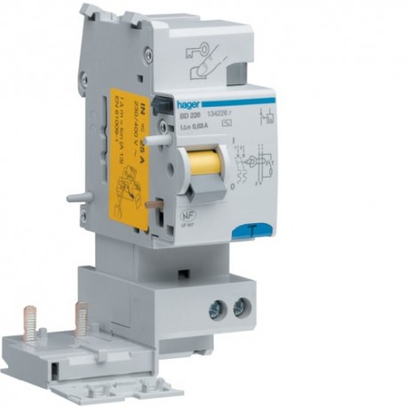 Bloc dif 2P 25A 30mA AC - BLOCS DIFFERENTIELS  HAGER BD226