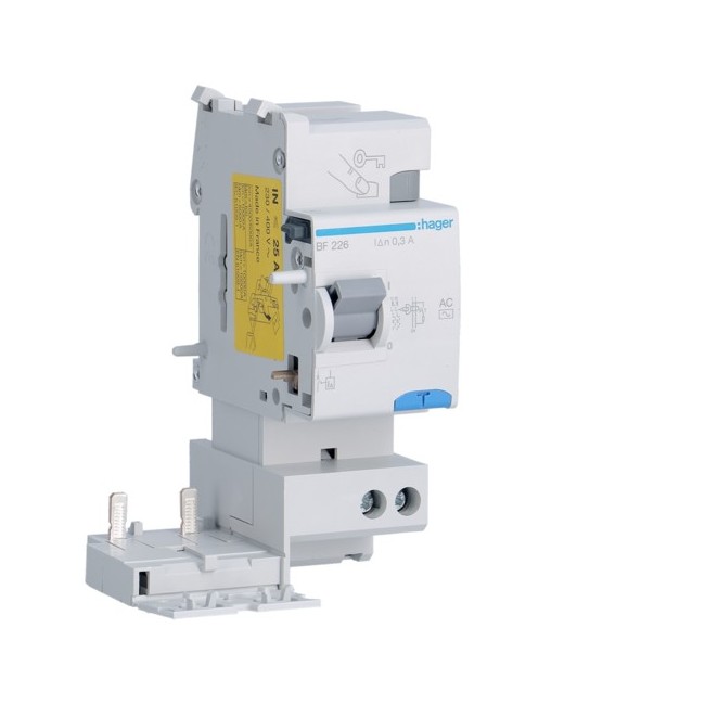 Bloc dif 2P 25A 300mA AC - BLOCS DIFFERENTIELS  HAGER BF226