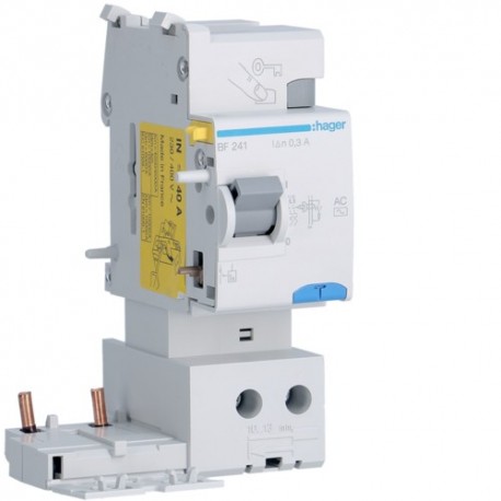 Bloc dif 2P 40A 300mA AC - BLOCS DIFFERENTIELS HAGER BF241