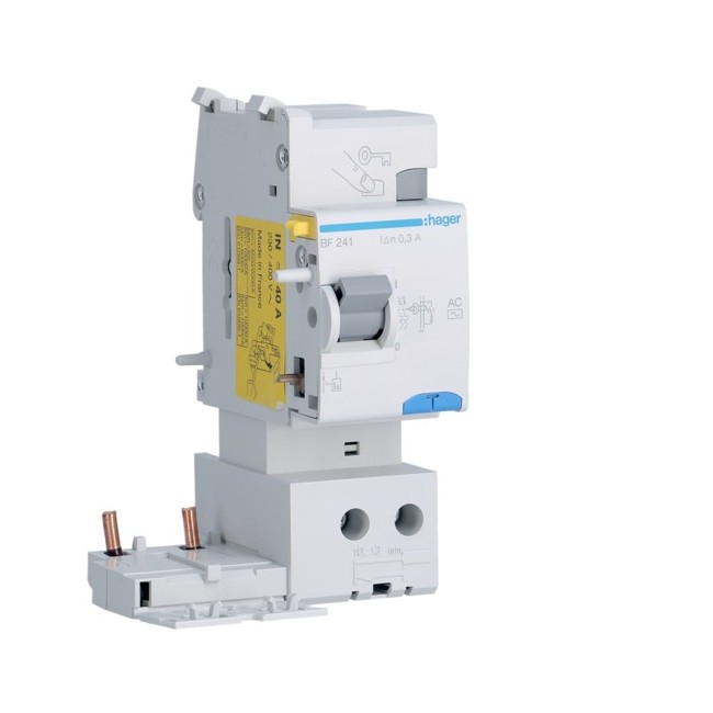 Bloc dif 2P 40A 300mA AC - BLOCS DIFFERENTIELS  HAGER BF241
