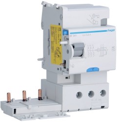 Bloc dif 3P 40A 300mA AC - BLOCS DIFFERENTIELS HAGER BF341