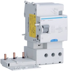 Bloc dif 3P 63A 300mA AC - BLOCS DIFFERENTIELS HAGER BF364
