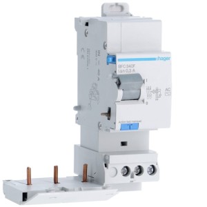 Bloc dif 3P 40A 300mA AC - BLOCS DIFFERENTIELS  HAGER BFC340F