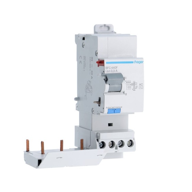 Bloc dif 3P+N 40A 300mA AC - BLOCS DIFFERENTIELS  HAGER BFC440F