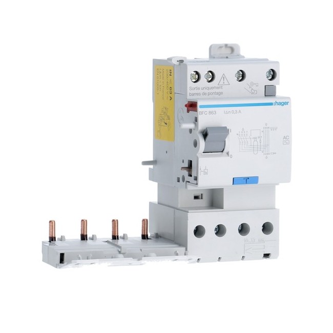 BD 2xsort.4P 63A 300mA AC - BLOCS DIFFERENTIELS  HAGER BFC863