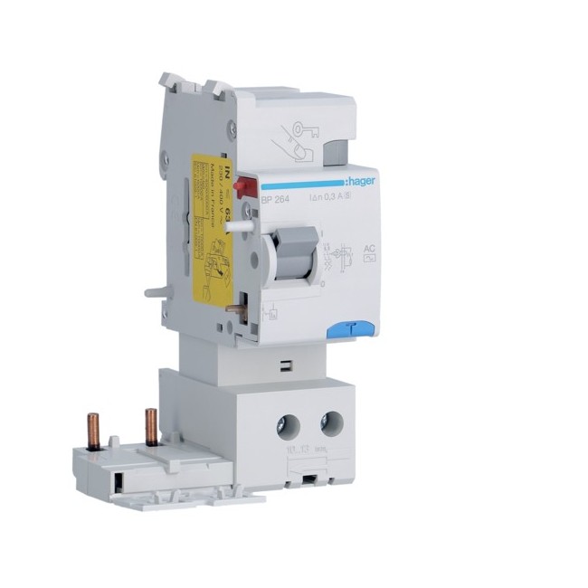Bloc dif 2P 63A 300mA AC S - BLOCS DIFFERENTIELS  HAGER BP264