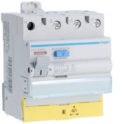 Inter dif 3P+N 40A 300mA AC BD - INTER. DIFF. TETRA. HAGER CFC840F
