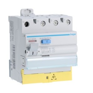 Inter dif 3P+N 63A 500mA AC BD - INTER. DIFF. TETRA.  HAGER CGC863F