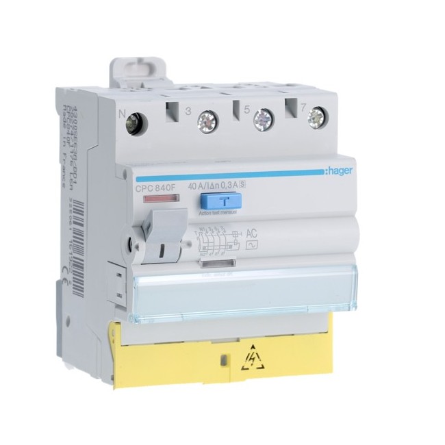 ID 3P+N 40A 300mA ACS BD - INTER. DIFF. TETRA.  HAGER CPC840F