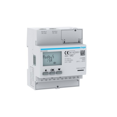 COMPTEUR TRI IND. AGARDIO MID - GESTION DU BATIMENT HAGER ECA300C